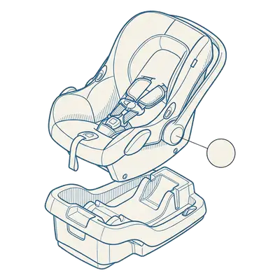 Blueprint drawing: child seats