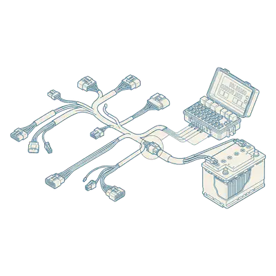 Blueprint drawing: electrical & wiring