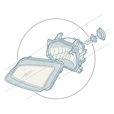 Blueprint drawing: lights
