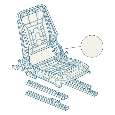 Blueprint drawing: seats