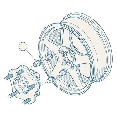 Blueprint drawing: wheels